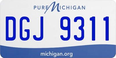 MI license plate DGJ9311