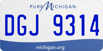 MI license plate DGJ9314