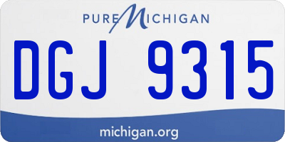 MI license plate DGJ9315