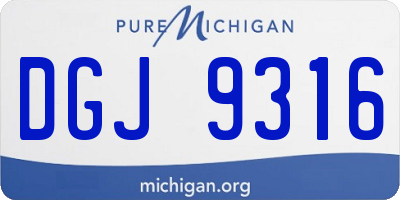 MI license plate DGJ9316