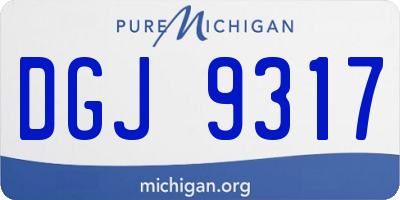 MI license plate DGJ9317