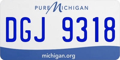 MI license plate DGJ9318