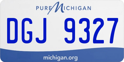 MI license plate DGJ9327