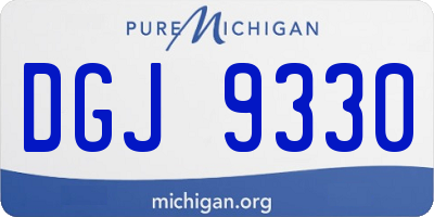 MI license plate DGJ9330