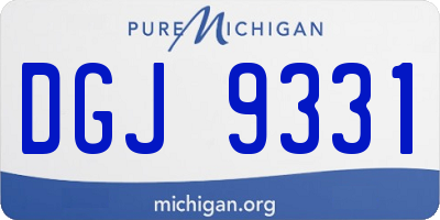 MI license plate DGJ9331