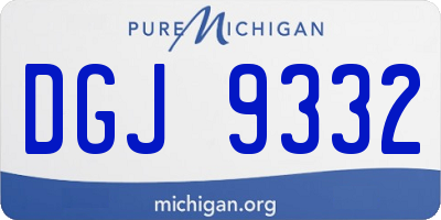 MI license plate DGJ9332