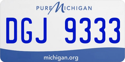MI license plate DGJ9333