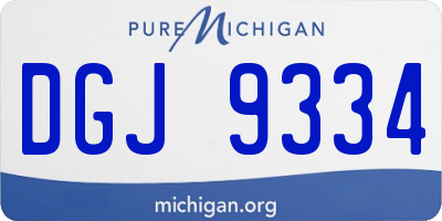 MI license plate DGJ9334