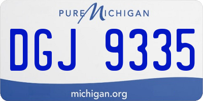 MI license plate DGJ9335