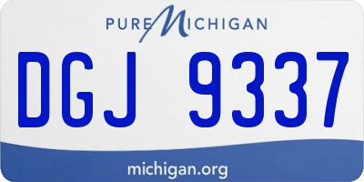 MI license plate DGJ9337