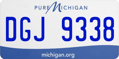 MI license plate DGJ9338