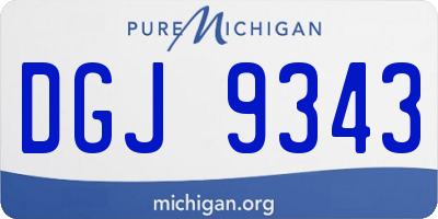 MI license plate DGJ9343
