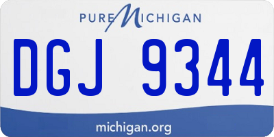 MI license plate DGJ9344