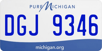 MI license plate DGJ9346