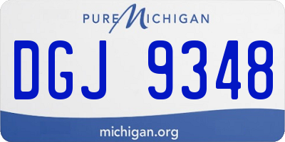 MI license plate DGJ9348