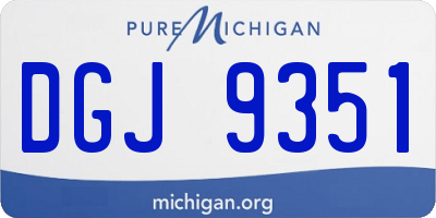 MI license plate DGJ9351