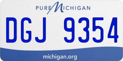 MI license plate DGJ9354