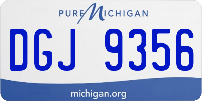 MI license plate DGJ9356