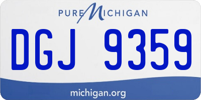 MI license plate DGJ9359