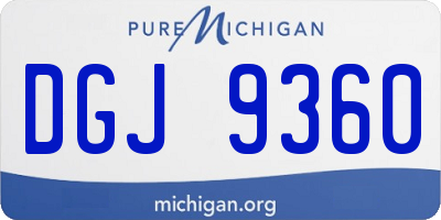MI license plate DGJ9360