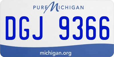 MI license plate DGJ9366