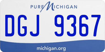 MI license plate DGJ9367