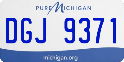 MI license plate DGJ9371