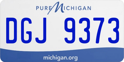 MI license plate DGJ9373