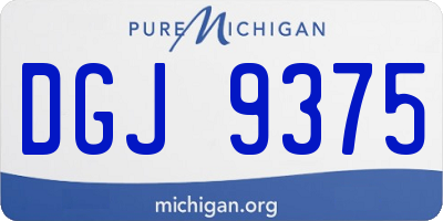 MI license plate DGJ9375