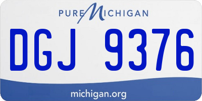 MI license plate DGJ9376