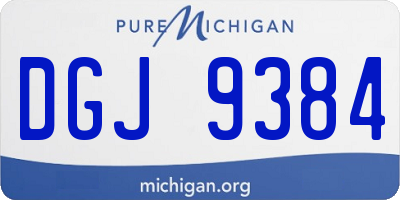 MI license plate DGJ9384