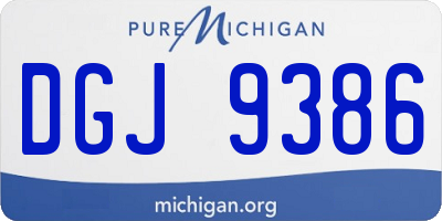 MI license plate DGJ9386