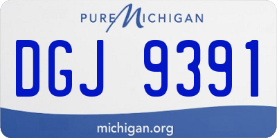 MI license plate DGJ9391