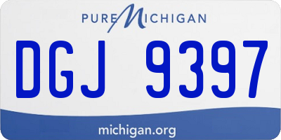 MI license plate DGJ9397