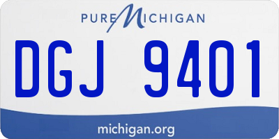 MI license plate DGJ9401