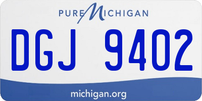 MI license plate DGJ9402