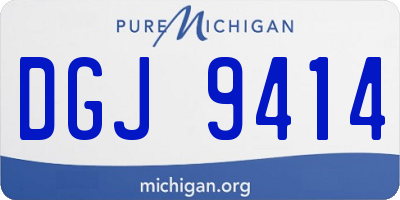 MI license plate DGJ9414