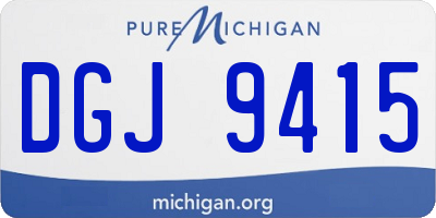 MI license plate DGJ9415