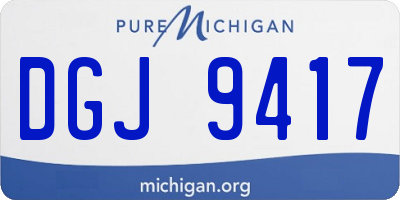 MI license plate DGJ9417