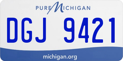 MI license plate DGJ9421