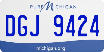 MI license plate DGJ9424