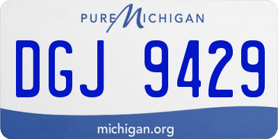 MI license plate DGJ9429