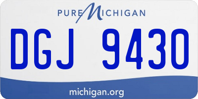 MI license plate DGJ9430