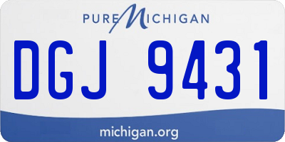 MI license plate DGJ9431