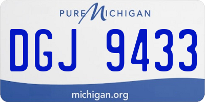 MI license plate DGJ9433