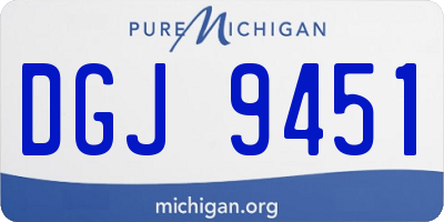 MI license plate DGJ9451