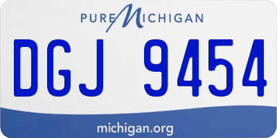MI license plate DGJ9454