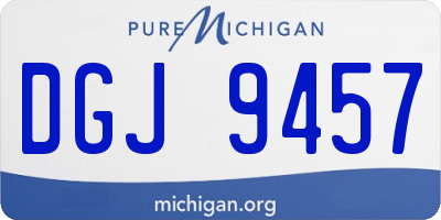 MI license plate DGJ9457