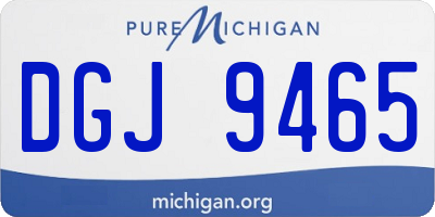 MI license plate DGJ9465