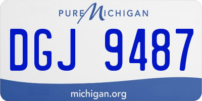 MI license plate DGJ9487